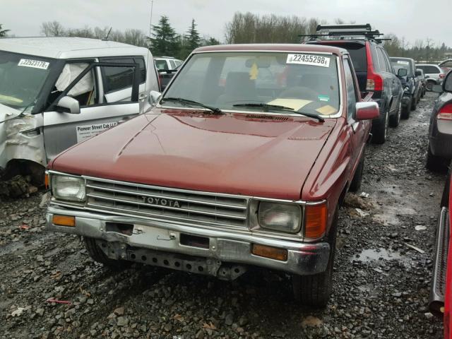 JT4RN50R5H0250740 - 1987 TOYOTA PICKUP 1/2 BURGUNDY photo 2