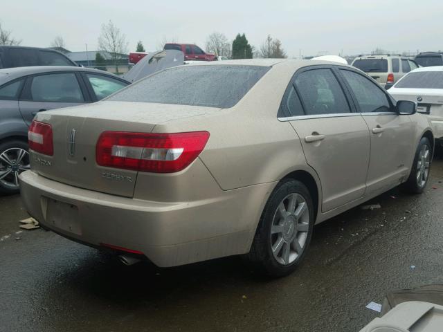 3LNHM26156R641877 - 2006 LINCOLN ZEPHYR TAN photo 4