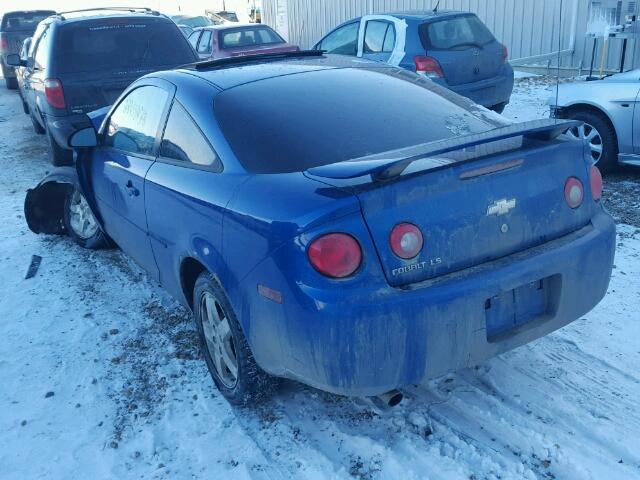 1G1AL12F557619218 - 2005 CHEVROLET COBALT LS BLUE photo 3