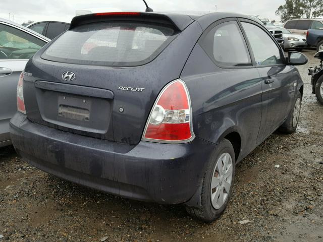 KMHCM36C57U019128 - 2007 HYUNDAI ACCENT GS GRAY photo 4