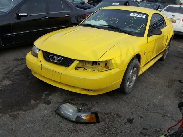1FAFP40492F116402 - 2002 FORD MUSTANG YELLOW photo 2