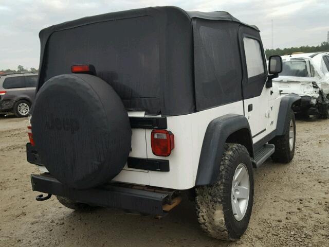 1J4FA69S04P766896 - 2004 JEEP WRANGLER / WHITE photo 4