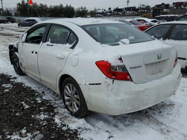 19XFB2F94CE313926 - 2012 HONDA CIVIC EXL WHITE photo 3