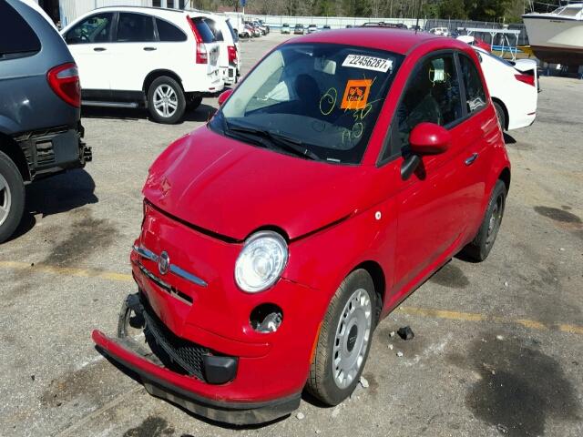 3C3CFFAR4DT686388 - 2013 FIAT 500 POP RED photo 2