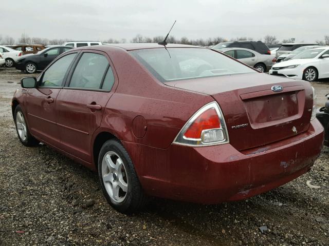 3FAHP07Z17R133076 - 2007 FORD FUSION SE RED photo 3