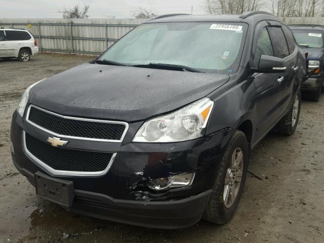 1GNKVGED2BJ127223 - 2011 CHEVROLET TRAVERSE L BLACK photo 2