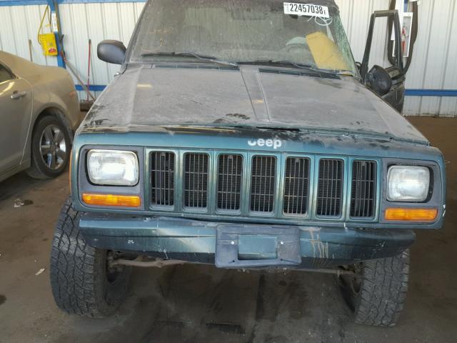 1J4FF68S5XL564134 - 1999 JEEP CHEROKEE S GREEN photo 7