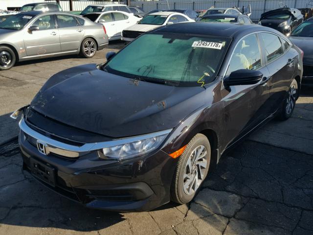 2HGFC2F70HH530673 - 2017 HONDA CIVIC EX იასამნისფერი ფოტო 2