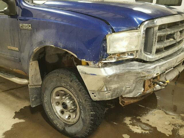 1FTSX31P33ED54300 - 2003 FORD F350 SRW S BLUE photo 9