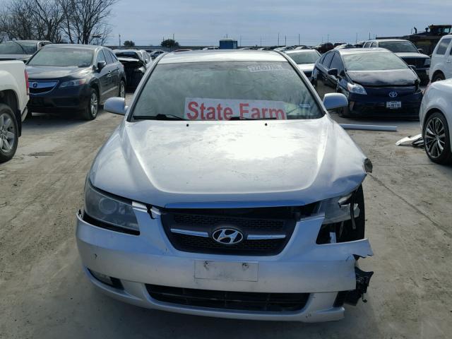 5NPEU46F98H360086 - 2008 HYUNDAI SONATA SE SILVER photo 9