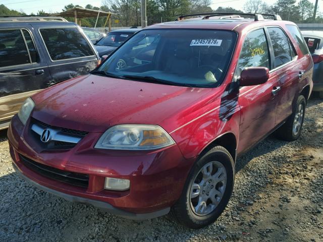 2HNYD18765H501700 - 2005 ACURA MDX TOURIN RED photo 2