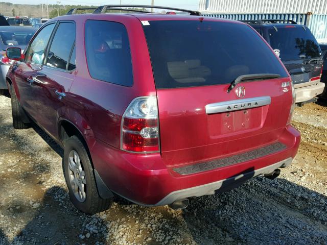 2HNYD18765H501700 - 2005 ACURA MDX TOURIN RED photo 3