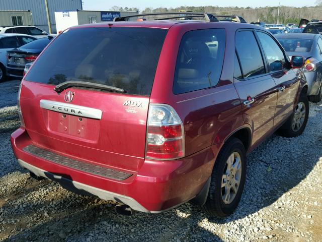 2HNYD18765H501700 - 2005 ACURA MDX TOURIN RED photo 4