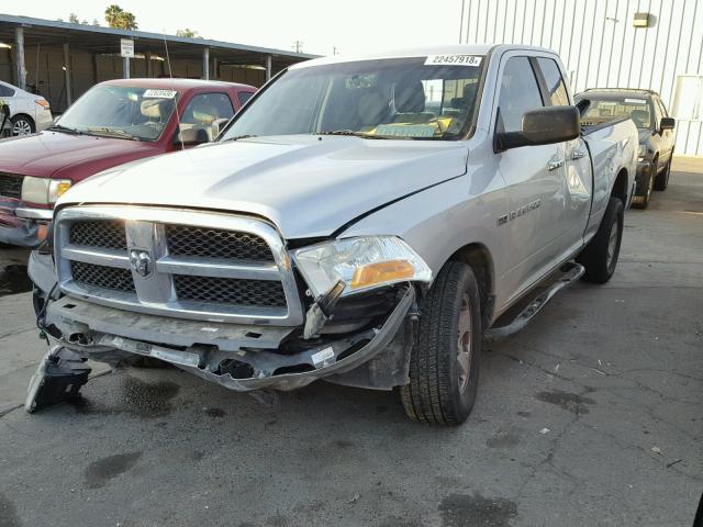 1D7RB1GT6BS703252 - 2011 DODGE RAM 1500 SILVER photo 2