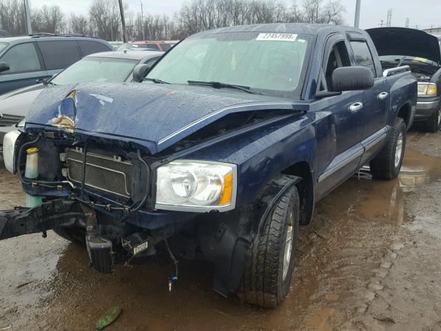 1D7HW48N95S310397 - 2005 DODGE DAKOTA QUA BLUE photo 2