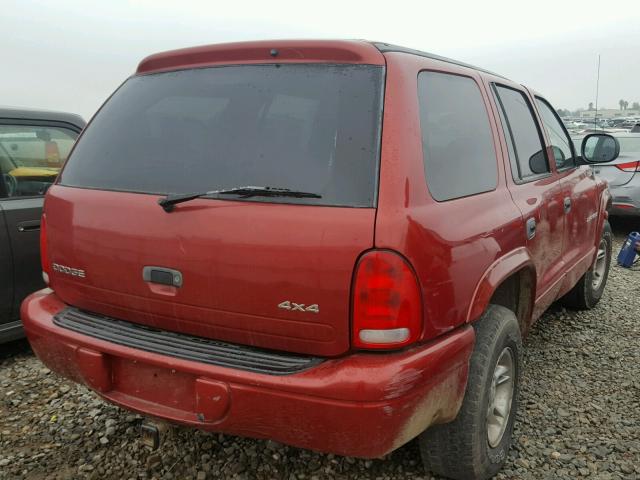 1B4HS28Z0XF693748 - 1999 DODGE DURANGO RED photo 4