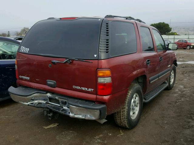 1GNEC13V53J332757 - 2003 CHEVROLET TAHOE C150 RED photo 4