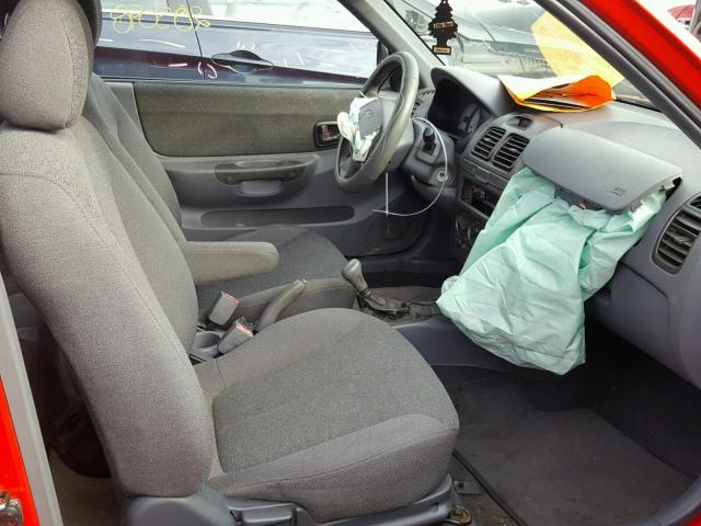 KMHCG35C02U174039 - 2002 HYUNDAI ACCENT GS RED photo 5