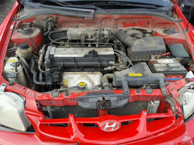 KMHCG35C02U174039 - 2002 HYUNDAI ACCENT GS RED photo 7