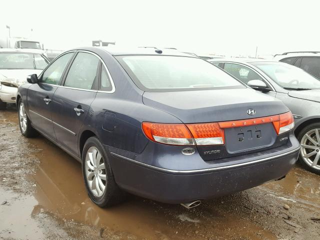 KMHFC46F28A252774 - 2008 HYUNDAI AZERA SE BLUE photo 3