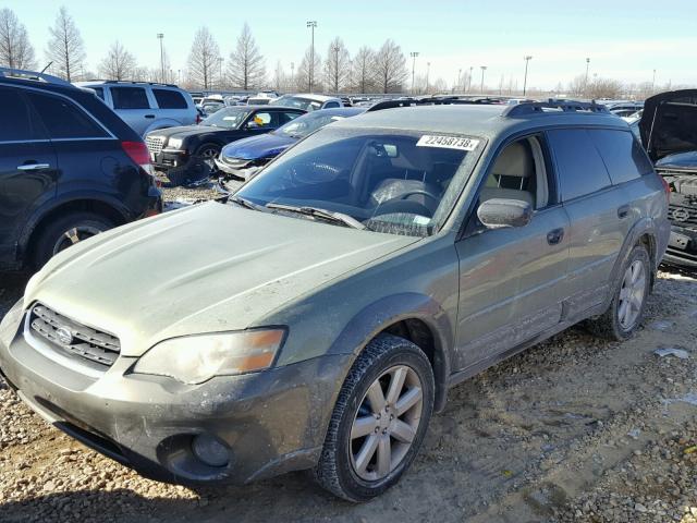 4S4BP61C666360584 - 2006 SUBARU LEGACY OUT GREEN photo 2