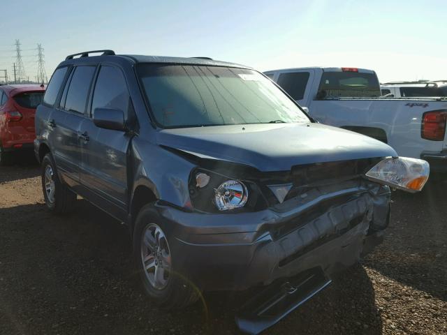 2HKYF18535H543070 - 2005 HONDA PILOT EXL BLUE photo 1