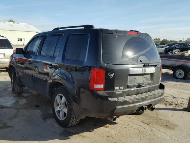 5FNYF3H4XBB007486 - 2011 HONDA PILOT EX BLACK photo 3