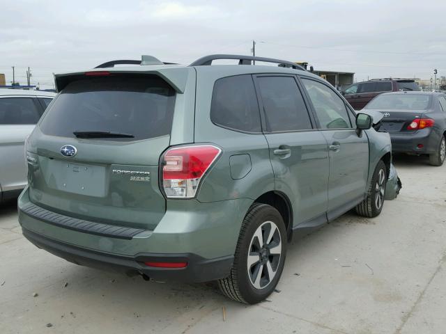 JF2SJAEC2HH459625 - 2017 SUBARU FORESTER 2 GREEN photo 4