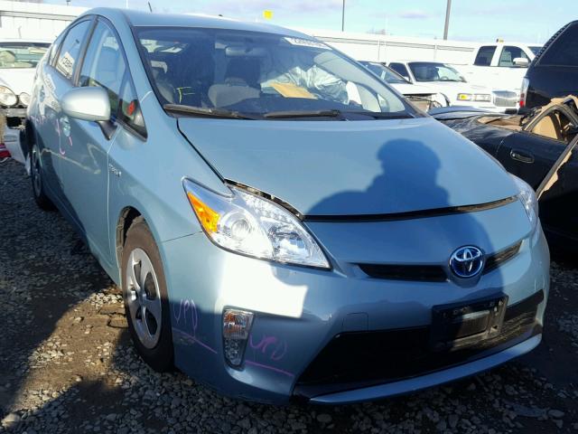 JTDKN3DU7F1938542 - 2015 TOYOTA PRIUS TEAL photo 1