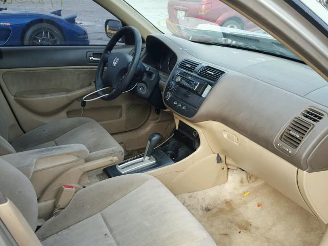 1HGES26753L015467 - 2003 HONDA CIVIC EX GOLD photo 5