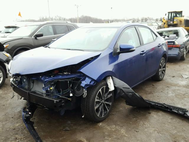 2T1BURHE1HC802172 - 2017 TOYOTA COROLLA L BLUE photo 2