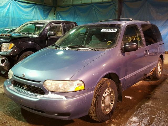 4N2XN11T7YD807051 - 2000 NISSAN QUEST SE BLUE photo 2