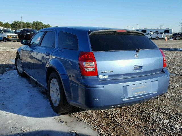 2D4FV47T47H776790 - 2007 DODGE MAGNUM SE BLUE photo 3