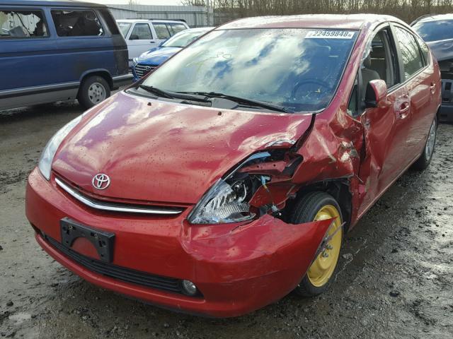 JTDKB20U683391067 - 2008 TOYOTA PRIUS RED photo 2