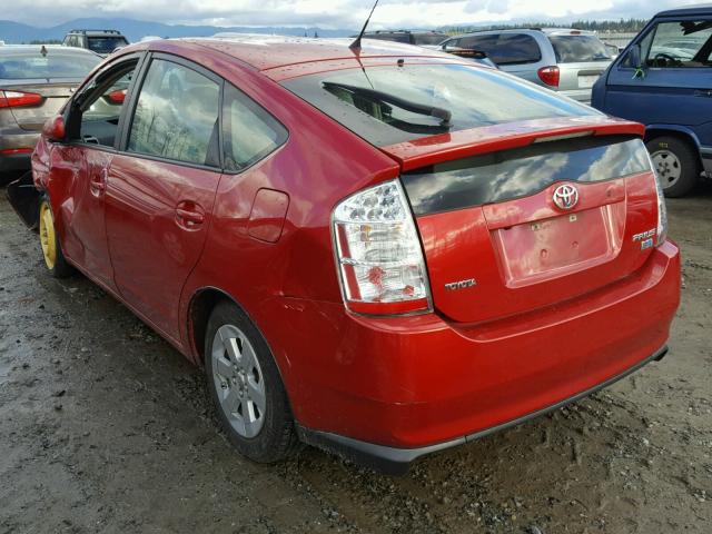 JTDKB20U683391067 - 2008 TOYOTA PRIUS RED photo 3