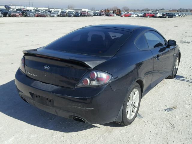 KMHHM66D18U293332 - 2008 HYUNDAI TIBURON GS BLACK photo 4