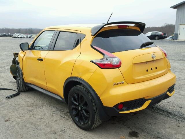 JN8AF5MV6GT658425 - 2016 NISSAN JUKE S YELLOW photo 3