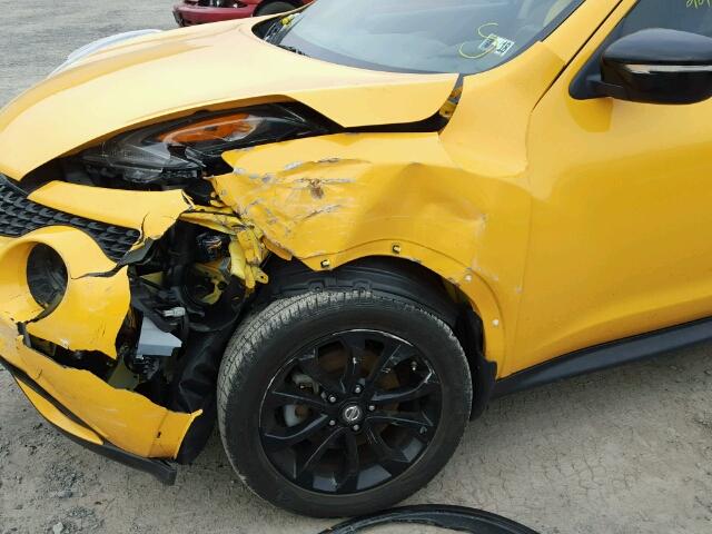 JN8AF5MV6GT658425 - 2016 NISSAN JUKE S YELLOW photo 9