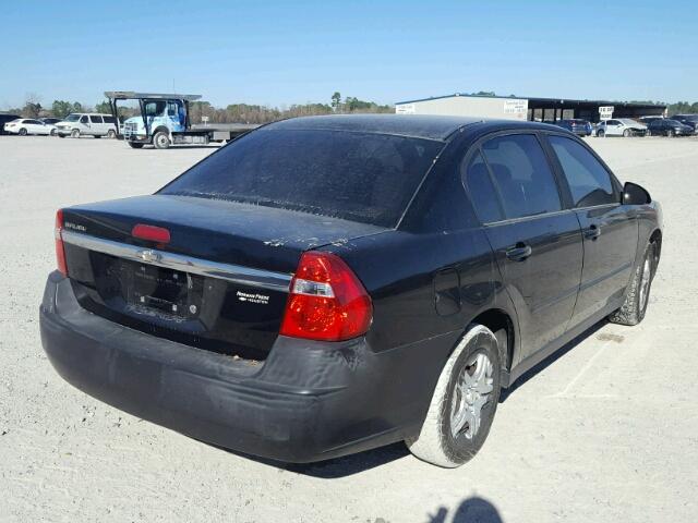 1G1ZS52F25F318182 - 2005 CHEVROLET MALIBU BLACK photo 4