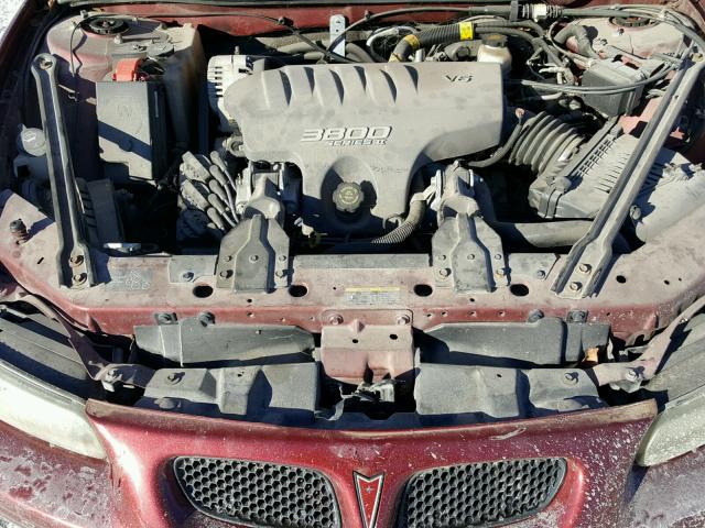 1G2WP52K92F256546 - 2002 PONTIAC GRAND PRIX მუქწითელი ფოტო 7