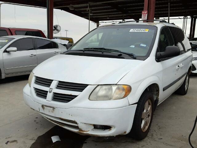 1D4GP45R55B207491 - 2005 DODGE CARAVAN SX WHITE photo 2