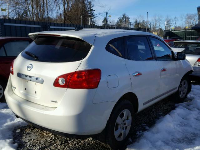 JN8AS5MVXDW610576 - 2013 NISSAN ROGUE S WHITE photo 4