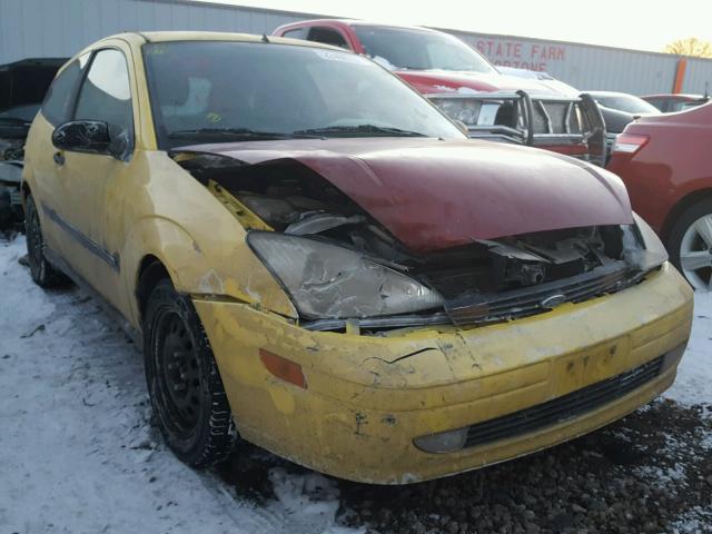 3FAFP31311R119750 - 2001 FORD FOCUS ZX3 YELLOW photo 1