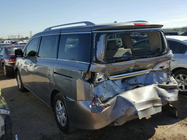 JN8AE2KP9C9044756 - 2012 NISSAN QUEST S SILVER photo 3