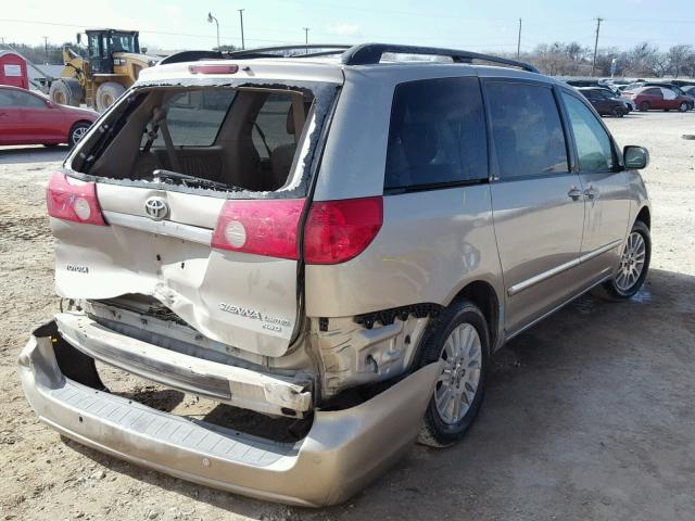 5TDBK22C38S011637 - 2008 TOYOTA SIENNA XLE BEIGE photo 4