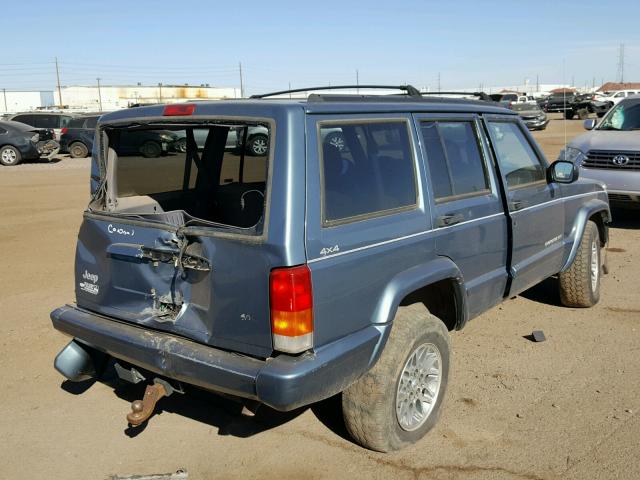 1J4FJ78SXWL187626 - 1998 JEEP CHEROKEE L BLUE photo 4