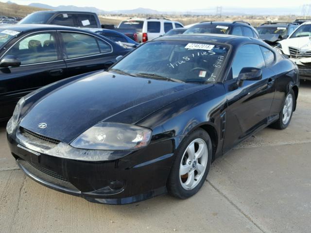 KMHHM65D95U159603 - 2005 HYUNDAI TIBURON BLACK photo 2