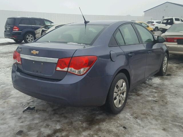 1G1PA5SH0D7192117 - 2013 CHEVROLET CRUZE LS BLUE photo 4