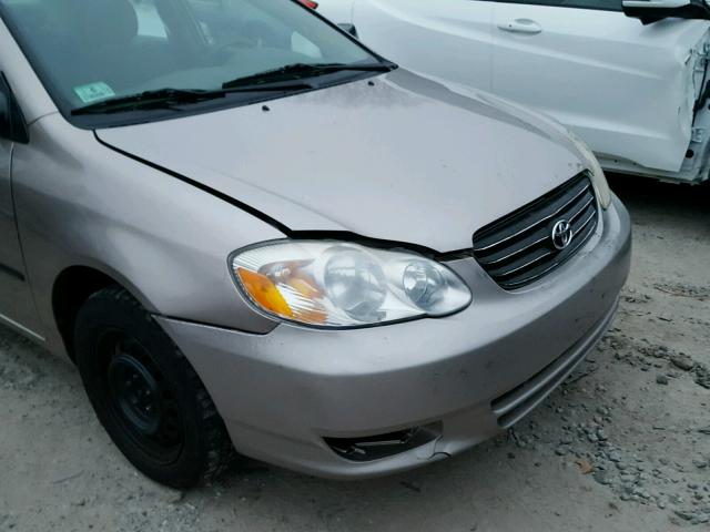 2T1BR32E93C133679 - 2003 TOYOTA COROLLA CE SILVER photo 9