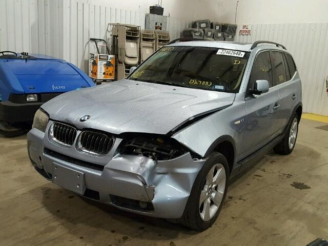 WBXPA93446WD27883 - 2006 BMW X3 3.0I BLUE photo 2